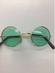 60's Hippie Round Green - Novelty Sunglasses 